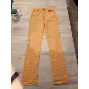 Cambio Denim‎ Womens 28 US Pina Jeans Orange Cotton Blend Mid Rise Pockets
